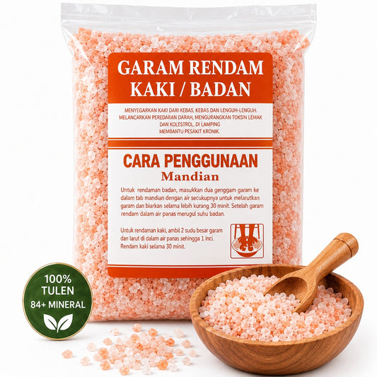 1 KG Himalayan Bath Salt | Natural Foot & Body Soak Salt | 84+ Minerals | Relaxing Spa Salt