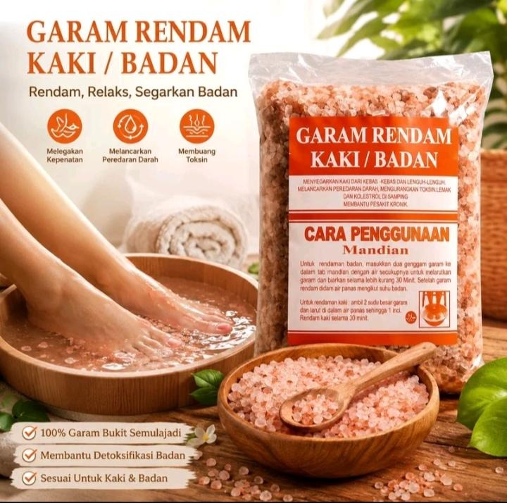 1 KG Himalayan Bath Salt | Natural Foot & Body Soak Salt | 84+ Minerals | Relaxing Spa Salt