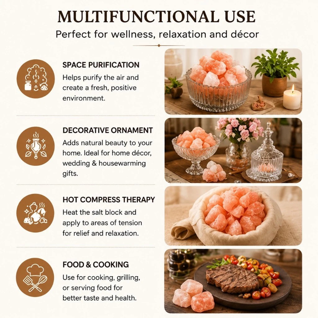 1kg Himalayan Rock Salt Over 80 Minerals Himalayan Salt Stone Natural