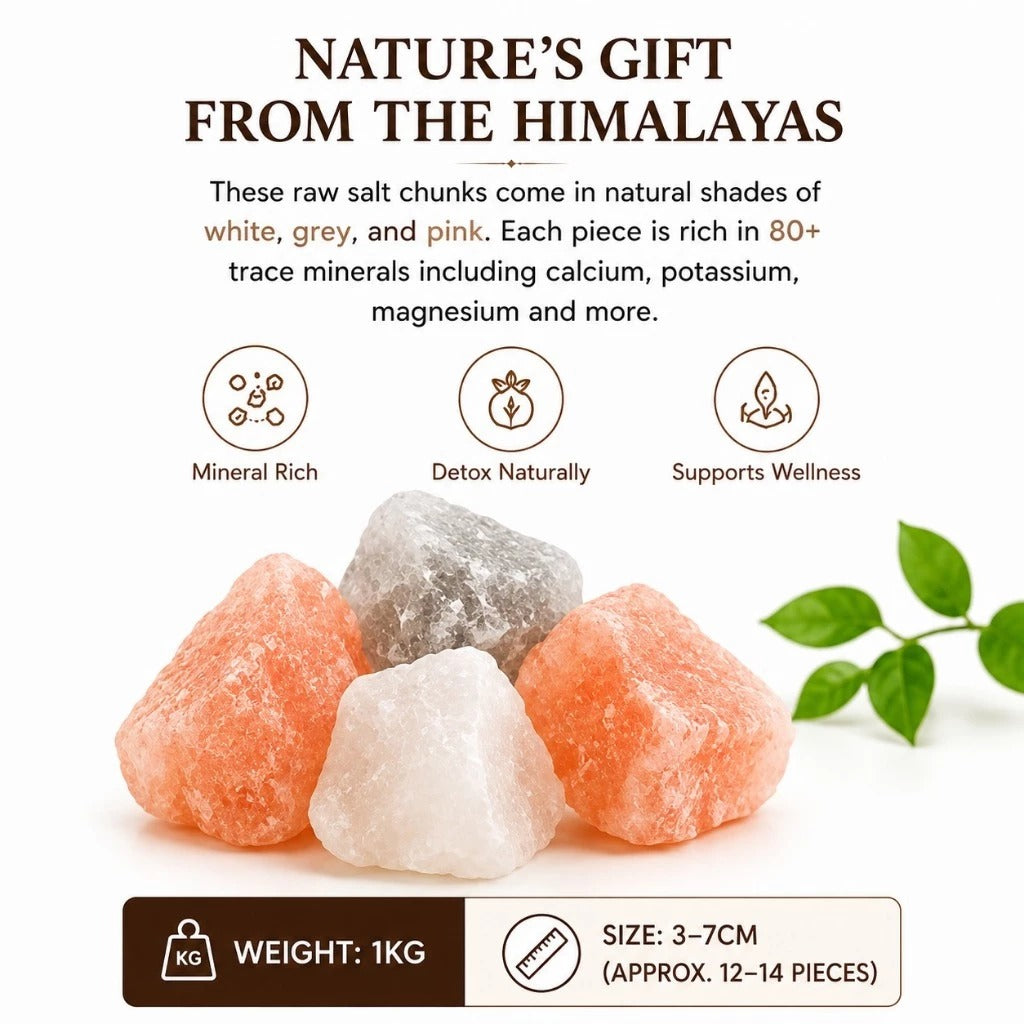 1kg Himalayan Rock Salt Over 80 Minerals Himalayan Salt Stone Natural